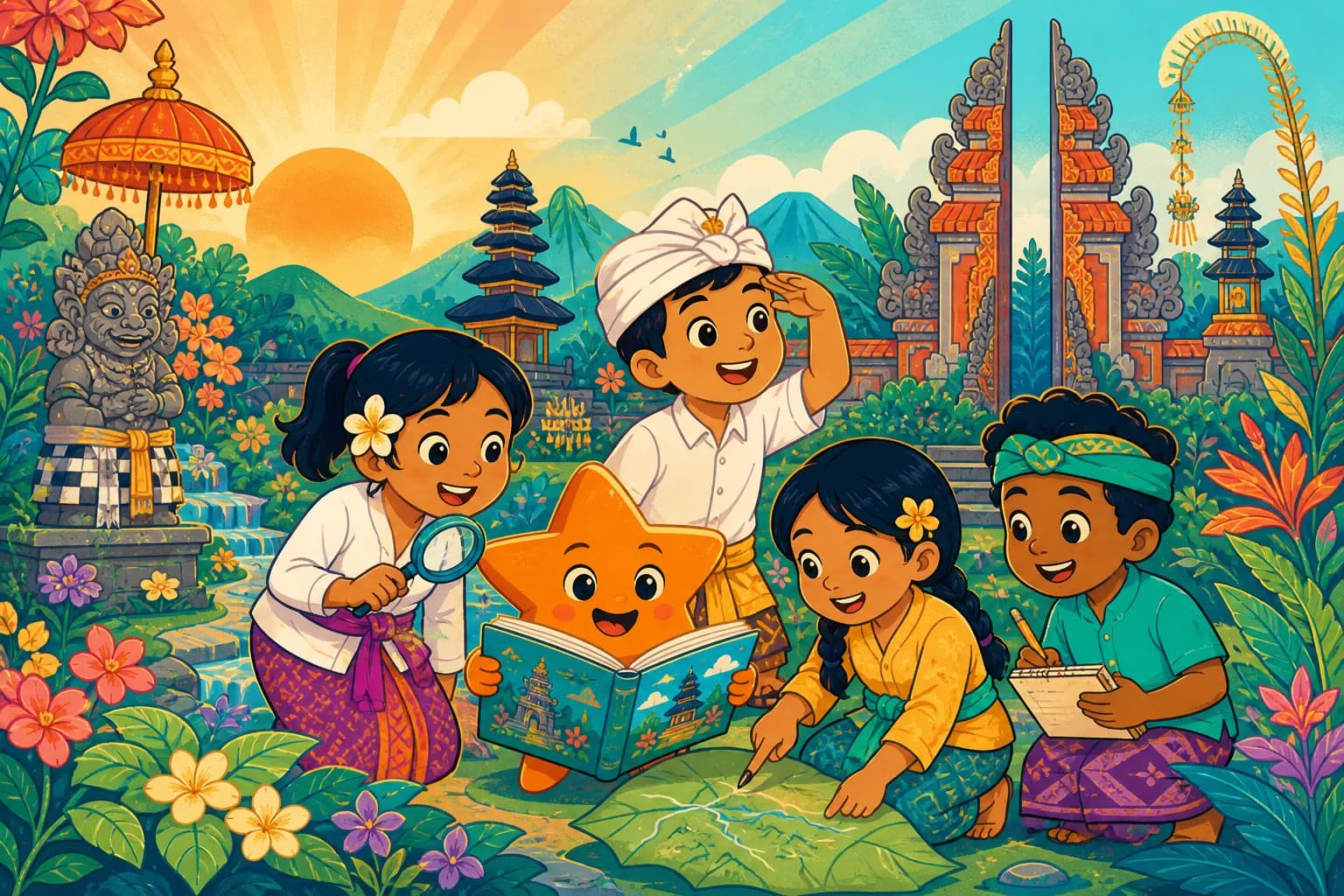 Anak-anak belajar bersama Sahaya, bintang kecil Sudhamaya